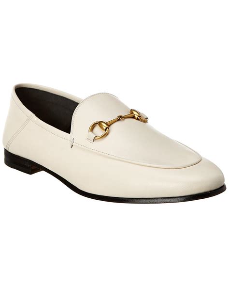 gucci leather horsebit loafer white|Gucci suede horsebit loafers.